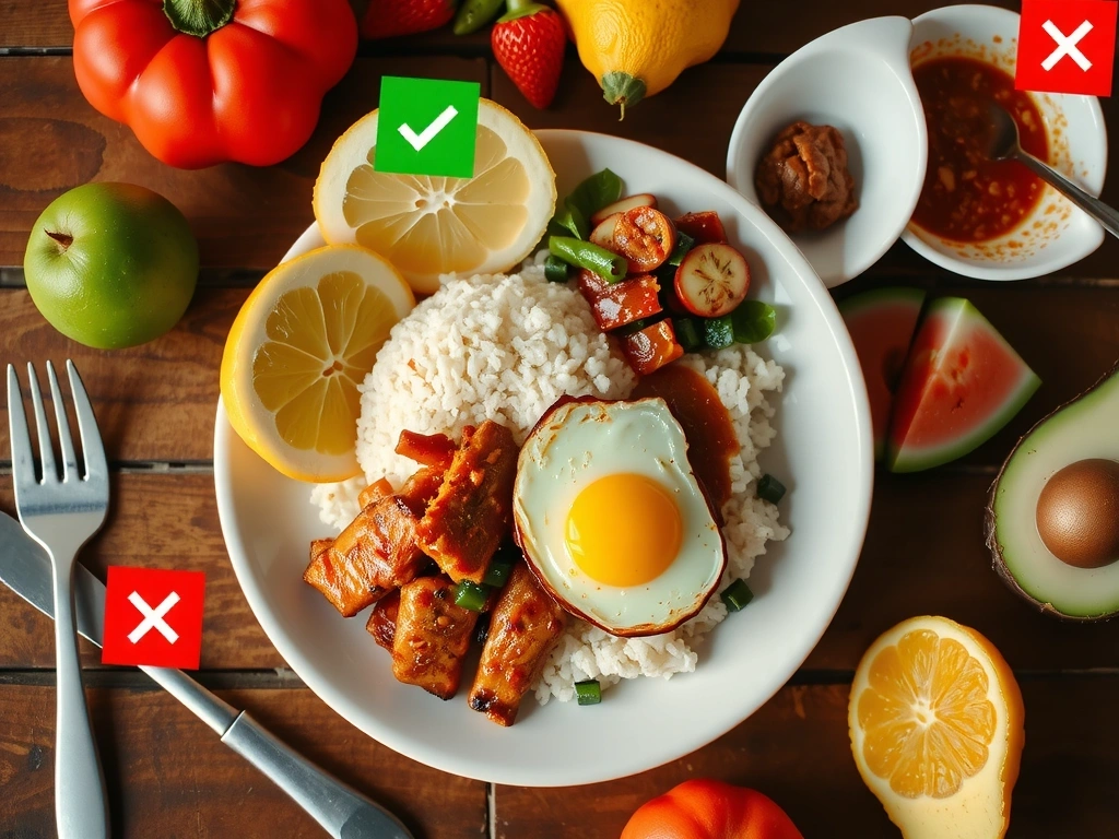 Annotated Nasi Lemak Plate